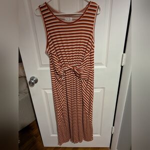 Maurices Red and White Striped Dress